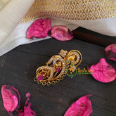 AD Stone Gold Saree Pin -The Blooming Brooch-G5809